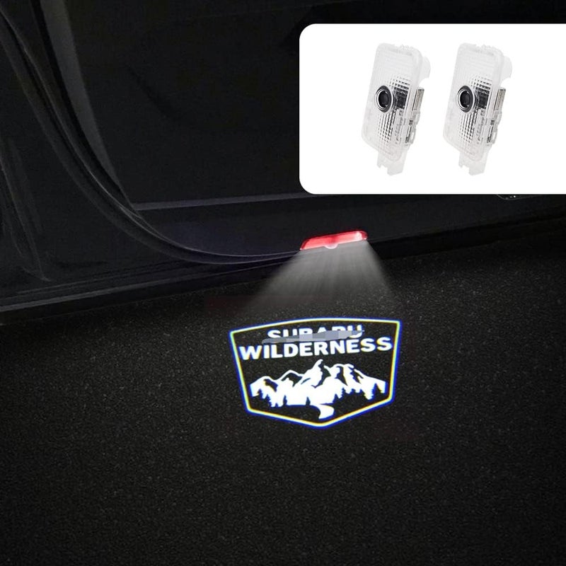 uunonaha 2 pcs Non-Fading LED Car Door Logo Lights Courtesy Projector Laser Welcome Light Ghost Shadow Forester Accessories Puddle lamp Compatible with Forester (Wilderness) - Image 1